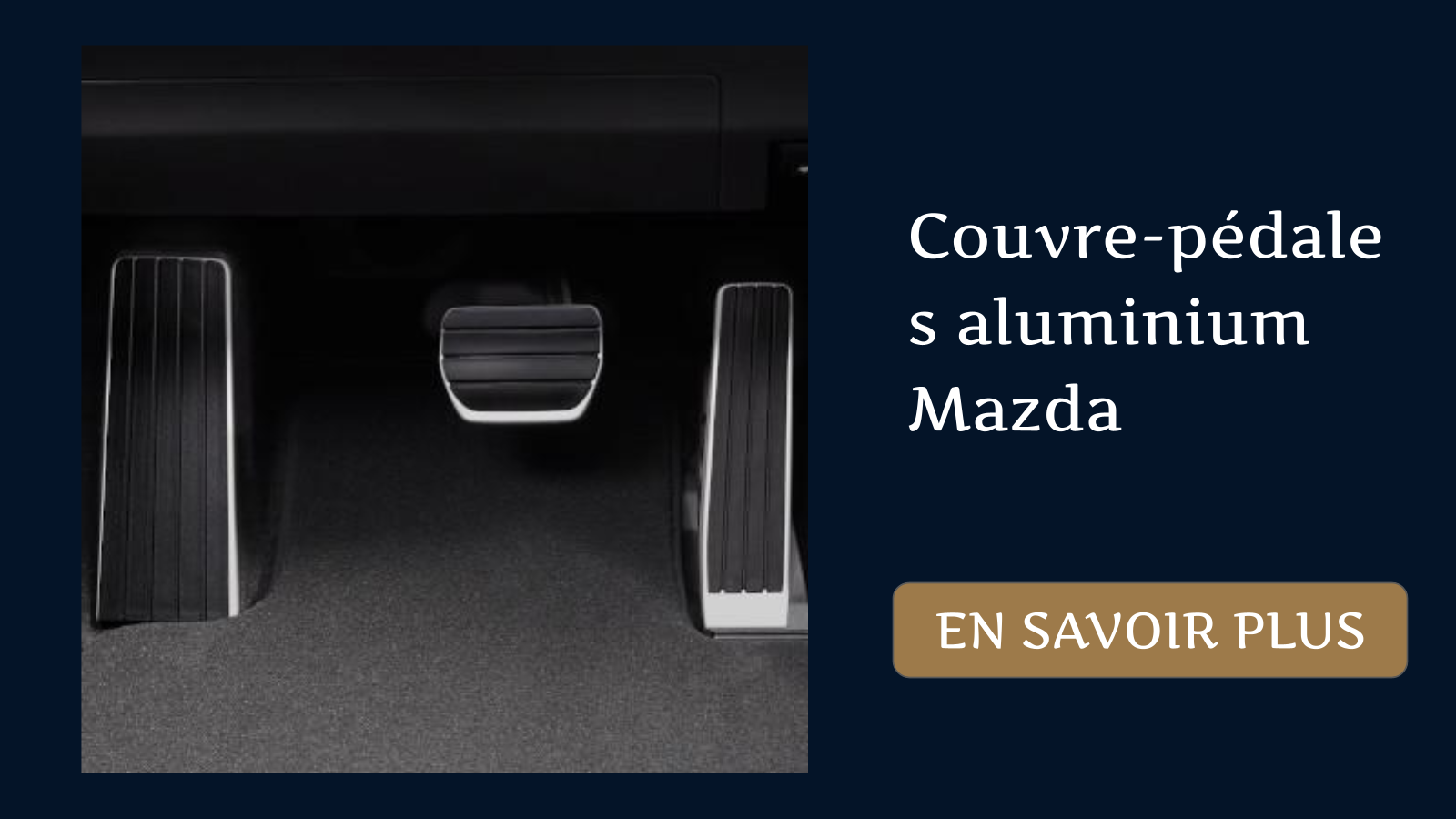 Couvre-pédales aluminium Mazda